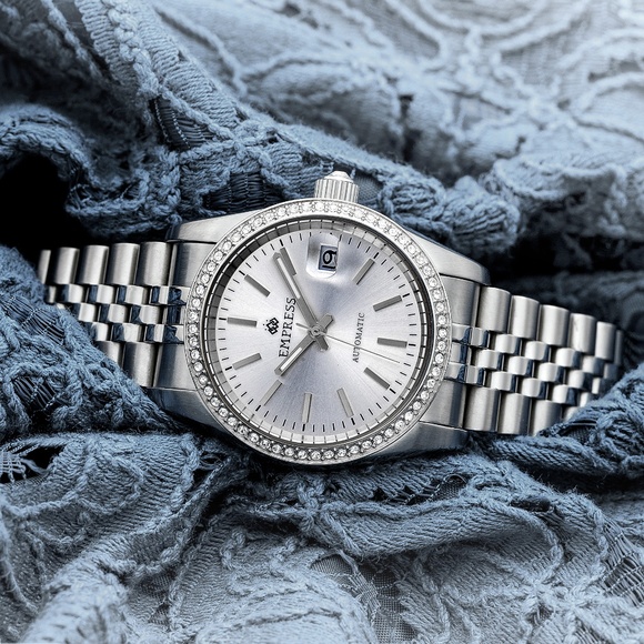 NWT Automatic Crystal Surround Bezel Watch